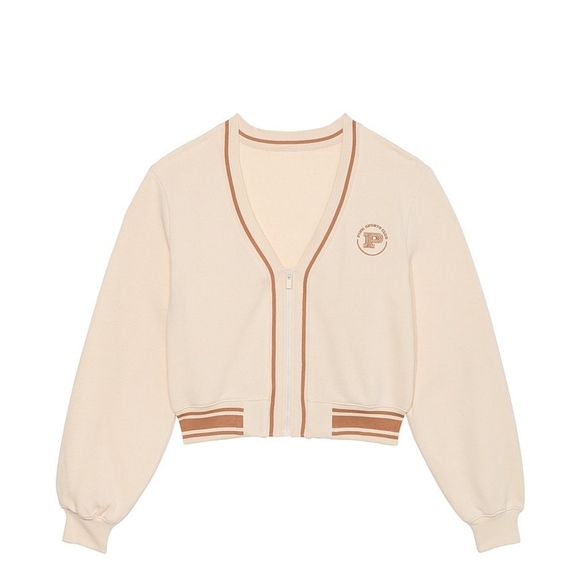 PINK by Victoria's Secret - Ivy Fleece Front-Zip Cardigan - Picture 1 of 6